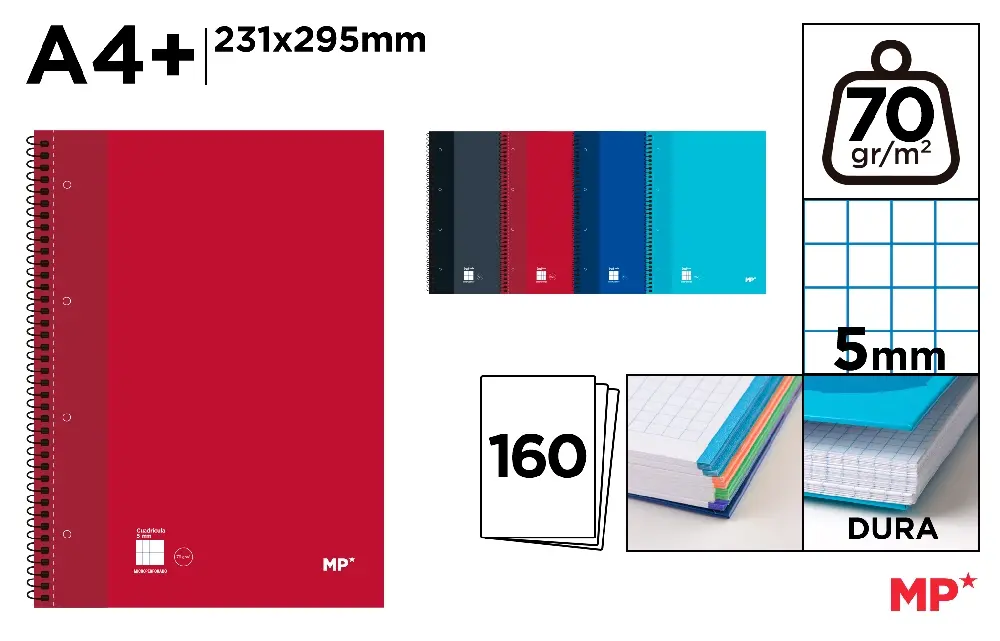 SPIRAL NOTEBOOK LINED CARDBOARD COVER 16