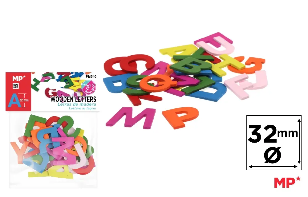 COLOURED WOODEN LETTERS.