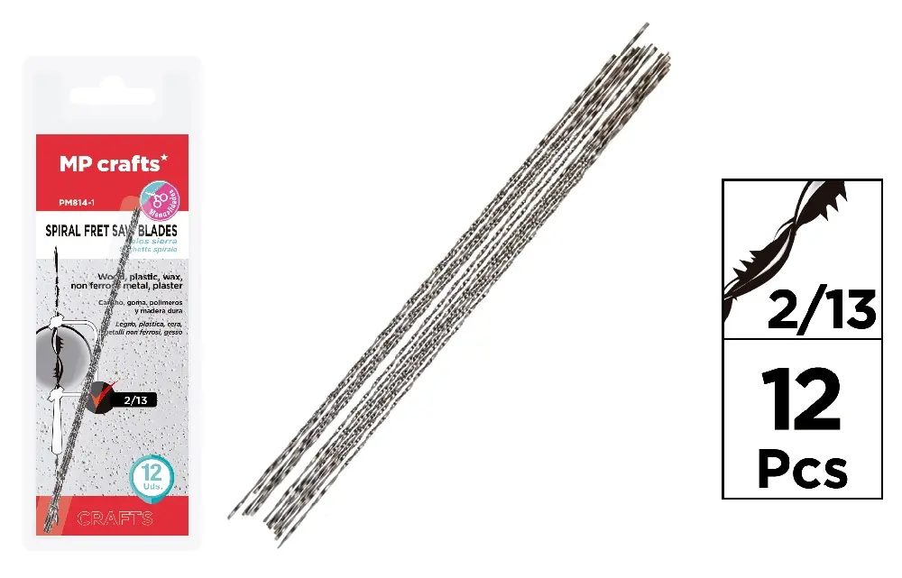 SET OF 12 WOOD FRET SAW BLADES 2/13.