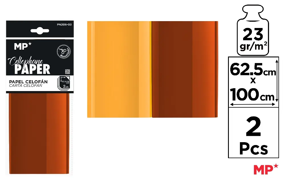 CELLOPHANE PAPER 62,5 x 100 cm 23 g/m².