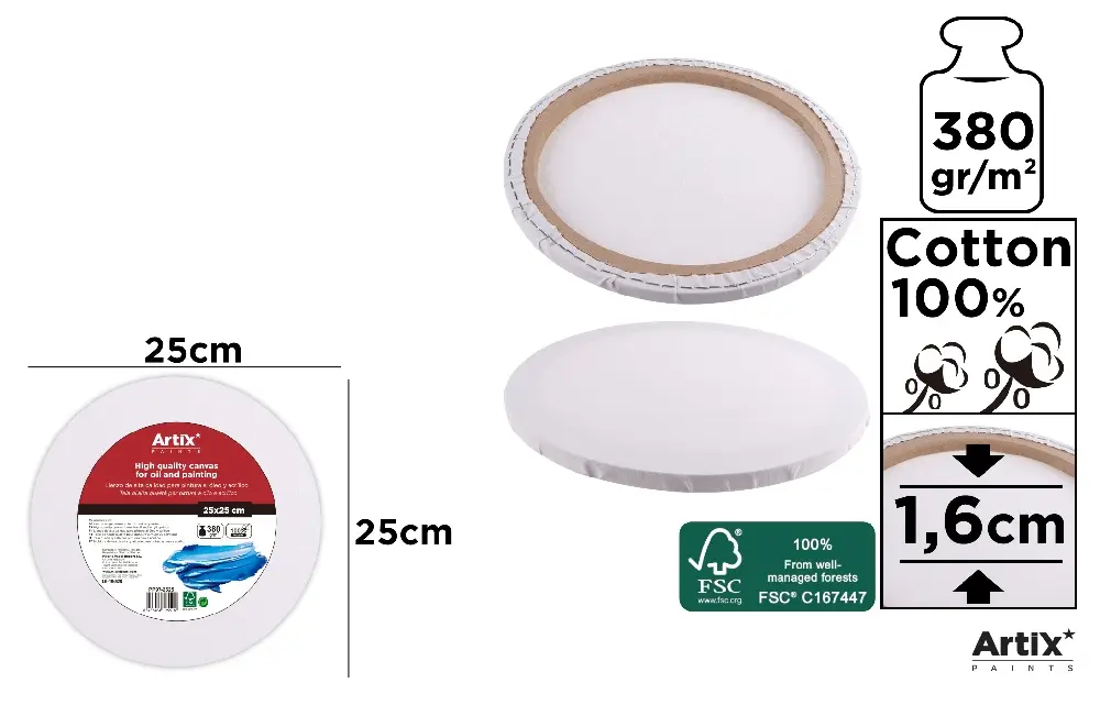 HIGH-QUALITY ROUND CANVAS.